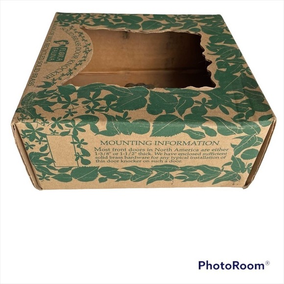 FLORA FAUNA Solid Brass Door Knocker Grapes Green Gold New Vintage - Picture 8 of 15